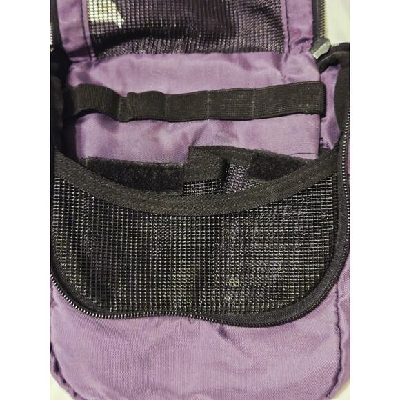 Vtg L.L. Bean Hanging Travel Purple Bag Toiletries Shaving Nylon Swivel Hook - Picture 6 of 8